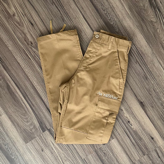 Unisex Solid Cargo Pant - Khaki