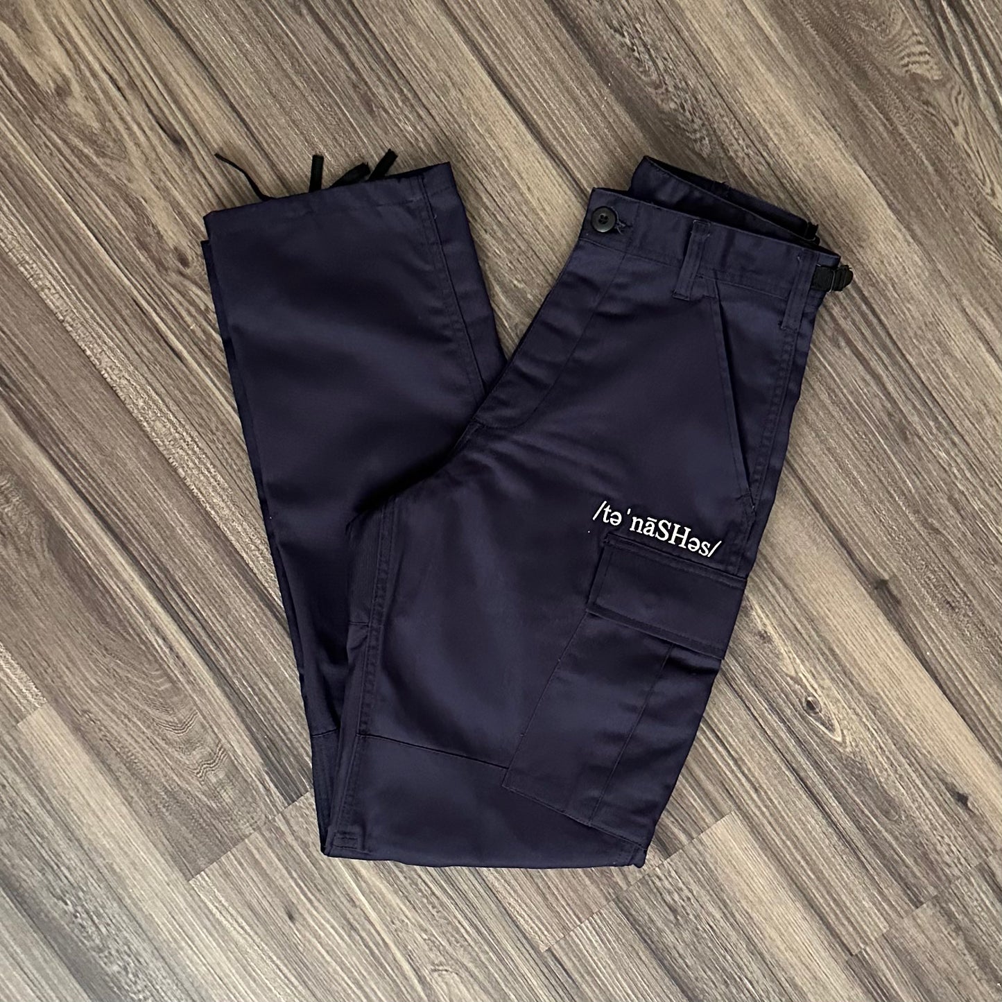 Unisex Solid Cargo Pant - Navy