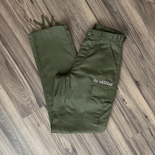 Unisex Solid Cargo Pant - Olive