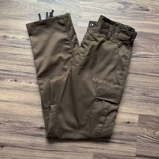 Unisex Solid Cargo Pant - Choco